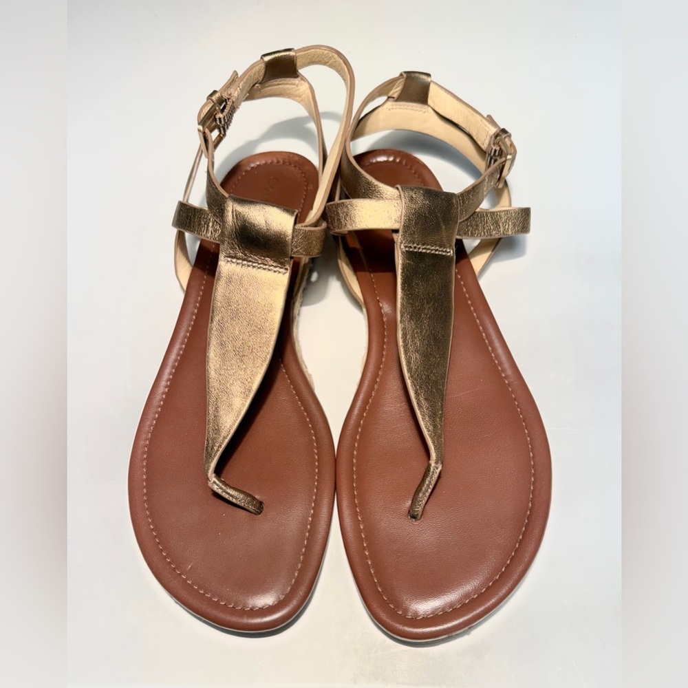 Cole Haan gold sandals